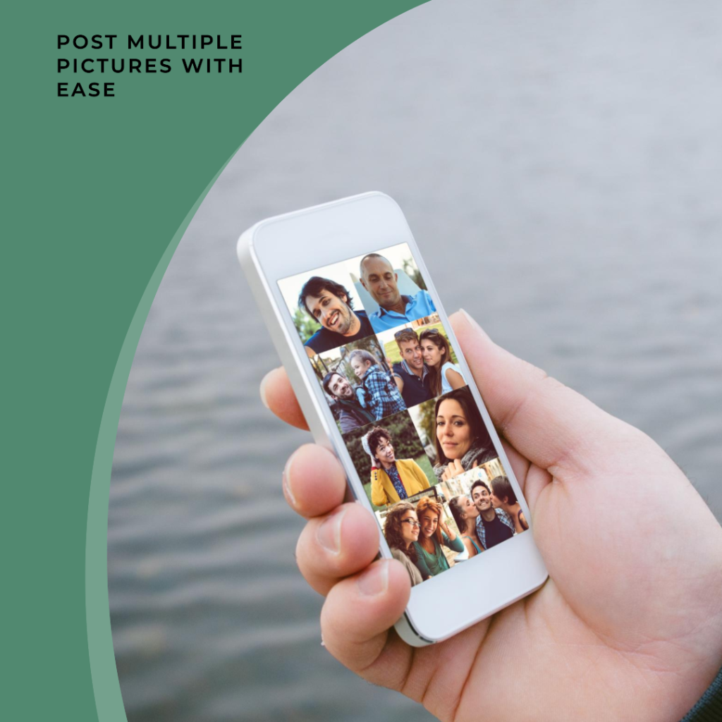 Upload multiple pictures on Instagram in a single go