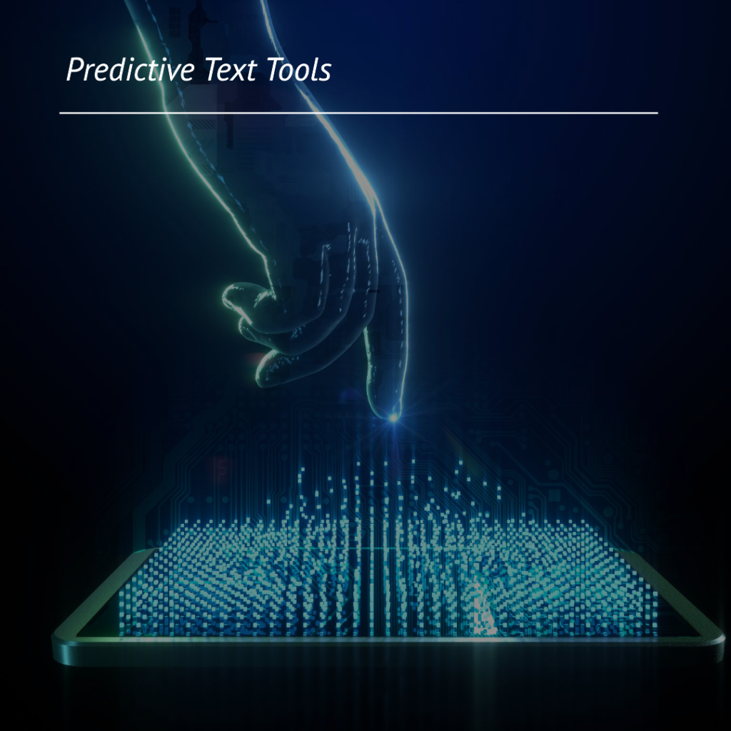 Predictive text tools play a crucial role by suggesting real-time alterations and improvements