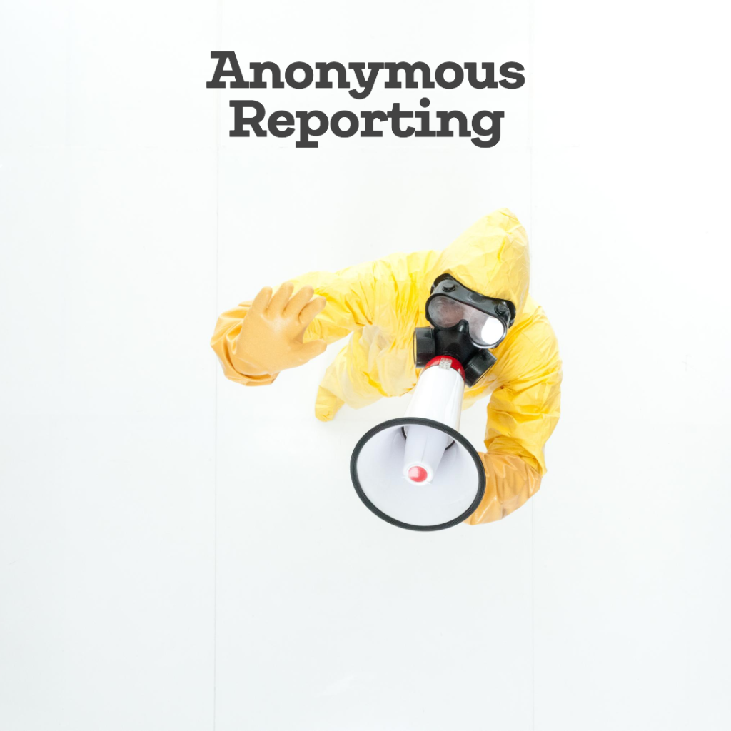 The report is anonymous, so the user you report won't know your identity